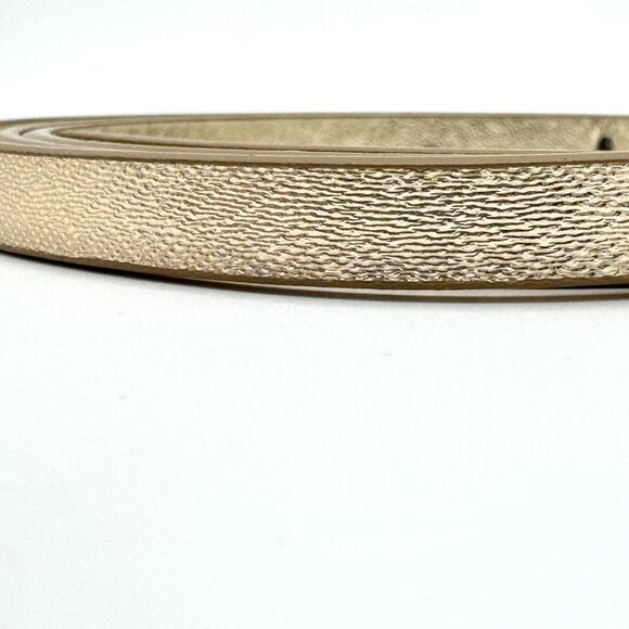 Calvin Klein Gold Tone Buckle For Women 37" - 41" Woven Textured Leather - Picture 4 of 6